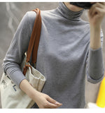 Temperament Wool Bottom Knitted Shirt 2026 Autumn And Winter Women's New Stack High-Necked Cover Solid Color High-Ball Sweater