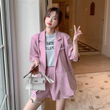 Suit Shorts Suit Women's Summer Leisure Thin Small Net Red Fried Street Design Sense Of Niche Ocean Two Sets