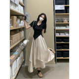New Chinese Irregular Self-Repair Slim Design On The Design Of The Half-Body Dress Women's Summer 2025 New Fashion Two-Case