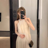 Jane's French Milk-Lined Princess Dress Dress Skinny Dress Pearl Dinner Dress High Waist Thin