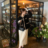Red Small Fragrant Lamb Plush Coat Female Design Sense Niche Tops 2025 Autumn And Winter New Plush Thicken