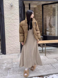 Vintage Long-Sleeved Knitted Dress Women's Spring And Autumn 2025 New French Design Feel Waist Temperament Long Skirt
