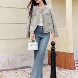 Exploding Small Fragrant Coat Woman 2025 New Short High-End Small Autumn French Design Top