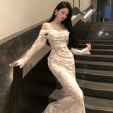 Annual Conference Robe Dress Design Lace Fishtail Breasts Skinny Ambience Ambience Dress