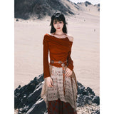 Ningxia, Xinjiang, The Great Northwest Desert Travel Filming Skinny Wearing Dresses Yunnan Sichuan West Tourism Ethnic Style Dress
