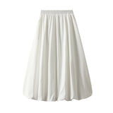 Japanese And Korean Vintage Flower Tacarflies Lantern Skirts Women's Autumn Lazy Casual A-Word Balloon Pample Skirt 2223