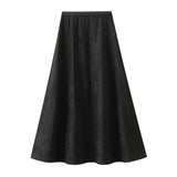 The Hanging Half-Body Skirt 2026 Autumn High Waist Is Thin And Covered With Meat A-Shaped Skirt Temperament Long Skirt 2218