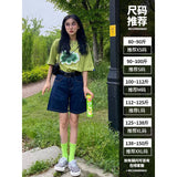Five-Point Denim Shorts Hottie Summer 2026 New Thin Loose High-Waist Straight Legs In The Trousers Tide