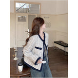 French-Style Tuxedo Small Fragrant Coat 2025 Autumn New Temperament Style Short Coarse Flowers On The Top