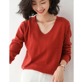 Wool Blended 2026 Autumn And Winter New Women's Round V. Collar Loose Short Jacket On The Head Of The Bottom Knitting Sweater