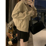 High-End Retro Collar Short Coat Women 2026 Autumn And Winter Loose Work Jacket Showing Thin Small Jacket Tide
