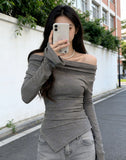 Long-Sleeved T-Shirt Girl Spring And Autumn New Korean Version Of The Body-Repair Sexy And Pure Hot Girl Design Sense Inside The Top