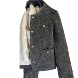 2025 New Gray Temperament French Small Fragrant Hair, Short Coat Women Winter Warm PlumÃÞ Inside The Top