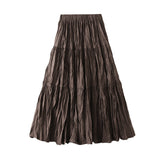 Vintage Folded Skirt Swum Long Skirt Mid-Length Skirt Mid-Length Skirt Mid-Term Dress Mid-Term Dress Mid-Term Dress Mid-Term Dress Mid-Term Dress A8823