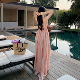 Holiday Super Fairy Dress Female Senior Sense Of The New Hanging Neck Bare Back Irregular Chiffon Dress