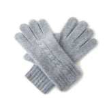 Cashmere 2026 Autumn And Winter New Men's And Women Retro Twist Flowers Thicken Warm Gloves Outdoor Riding Knitted Gloves