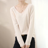 Wool Blended 2026 Autumn And Winter Women's New Short-Term With Small V-Neck Solid Color Loose Inside The Bottom Korean Version Of The Knitted Shirt