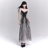 Grey Sling Dress In The Summer Of 2025 Cold And Chic Niche Designer Seaside Travel To Wear