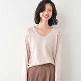 Wool Blended 2026 Autumn And Winter New Women's Round V. Collar Loose Short Jacket On The Head Of The Bottom Knitting Sweater