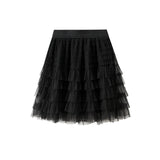 Net Yarn Half-Dress Women's Summer Spring And Autumn Dress New A-Word Cake Skirt Fashion Short Skirt 0010