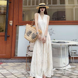 Korean Lace Lace Sleeveless Vest Dress Girl Summer Little Loose Thin Fairy Princess Long Dress