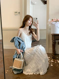 French First Love Milk Sweet Purple Sleeveless Vest Dress Women's Summer Gentle Style Chic Beautiful Dress Women's Dress
