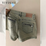 Spice Girls Tightened Denim Shorts Women 2025 Summer New Small High-Rise Thin A-Skin Pack Hot Pants