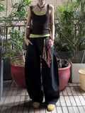 Vintage Two-Piece Sling Sling Vest Women's Summer New Design Feel Inside And Outside Wearing Sleeveless Top Tide