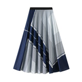 100-Fold Digital Print Skirt Women In The Autumn Of 2025 New High-Rise Thin Long Swing Skirt A2125