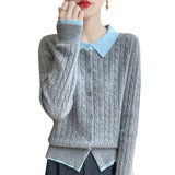 Wool Blended 2026 Autumn And Winter New Women's POLO Collar Small Mahjong Short Warm Knitted Open Shirt Over Jacket