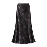 High-End Retro Temperament High-Waist Print Leopard Half-Dress Women's Summer New Thin Fishtail Half Skirt 9939