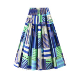 Oil Painting Print Dress Women's Summer Vacation Wind Fluffy Meat Show Lean Long Broken Flower A Skirt 2302