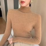 First-Line Ready-Up Seamless Wool Blending 2026 Autumn And Winter New Women's Short-Term Repair Pile Pile In The Bottom Of The Knitting Shirt