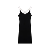 Spice Girl Slings±³s Tight Dress Women's Summer Backs Skinny Black Bust Dresses