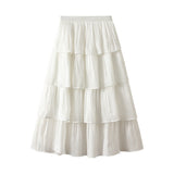 Spring And Summer New Small Fresh Leisure Ball Light Cake Skirt Long Skirt Women 6001