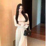 French Knitted Coat Dress Dress 2025 New Women's Early Autumn Design Temperament To Close The Waist
