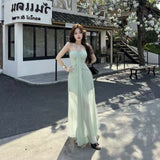 Seaside Vacation Slimming Bra Dress Slightly Fat Mm Fashion Niche Design Feel Elegant Temperament Dress Dress Woman