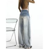 Light Blue High-Waisted Broad-Legged Jeans Women's Spring And Summer 2026 New Design Sense Loose Thin Scimiter Drag Trousers
