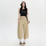 Vintage Loose Broad Legs Hanging Seven-Point Pants 2025 Spring And Summer New Thin Straight Jeans Women