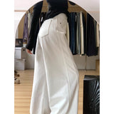 White Wide-Legged Jeans Women's Summer 2025 Trend With New High-Waist Loose-Hanging Scimits Straight Pants