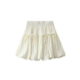 Half-Dress Girl Spring And Summer High-Waisted Short Skirt Bow Design Fluffy Skirt Bales Lantern Dress Girl K9035
