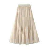 2025 Autumn Vintage Fall Dress Slim Swing Fishtail Skirt Women Fashion A Word Morphine Half Dress 1909