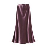Temperament Pressure Folded Bare-Faced Fishtail Half-Dress Girl Spring Hanging Thin Bag-Butbice Long Dress 9836
