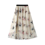 Heavy Industry Embroidered Butterfly Mesh Dress Women In Spring 2025 New High-Waist Long Fairy Dress 1813