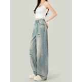Vintage Ripped Jeans Women 2026 Summer Trend With New Loose Thin Legs Drag Trousers