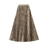National Style Print 100 Rial Skirt Women 2025 Spring New Slimy Skirt Hanging High Waist A Long Skirt 8926