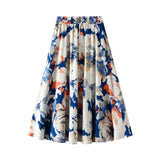 Broken Flower Half-Dress Woman Summer New High-Rise Thin Feeling Long Retro A-Word Umbrella Skirt 6612-21