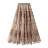 Spring Super Fairy Dress Dress Swree Sweet Retro Layer Lace Cake Skirt Yarn Skirt Skirt 1531