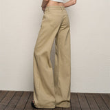Karma Low-Rise Micro-Tipped Jeans Children Autumn And Winter Vintage Babes Crotch Thin Mop Trumpet Trousers
