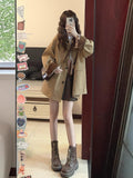 Qaqi Color Long Wind Coat Woman 2025 New Look This Year's Popular Small Han